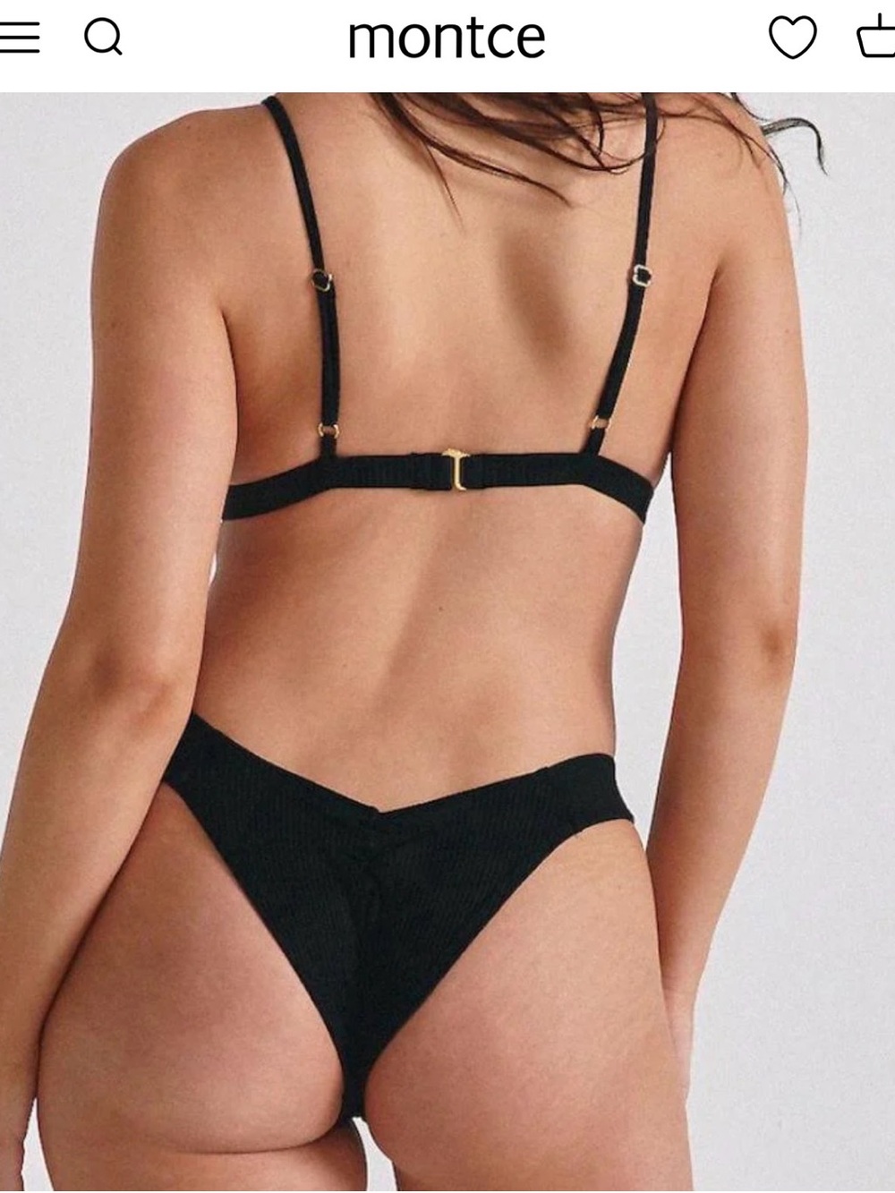 Montce Uno Bikini Bottom | Black Rib - Picture 13 of 14